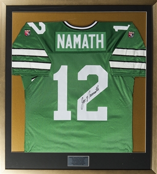 Joe Namath Signed NY Jets Jersey Framed (JSA)